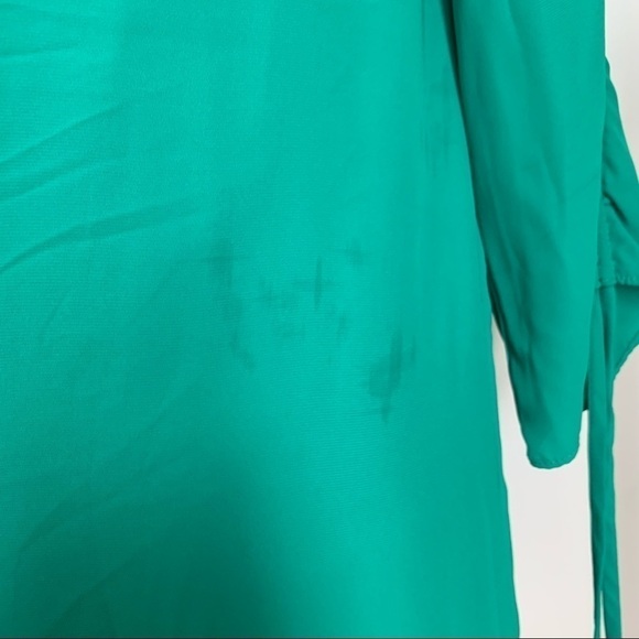 Amanda Uprichard Saddle Ruched Sleeve Maternity Dress in Green sz S - Picture 7 of 7